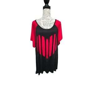 Annabell Women's Clothing Tee‎ Red/black Heart Vampires Whimsygoth Grung Y2K 2X